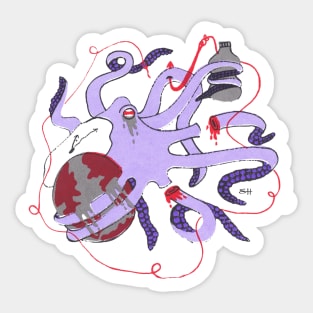 Ocean Awareness Octopus Purple Edition Sticker